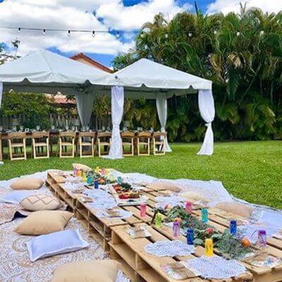 Cobertura de lona para eventos